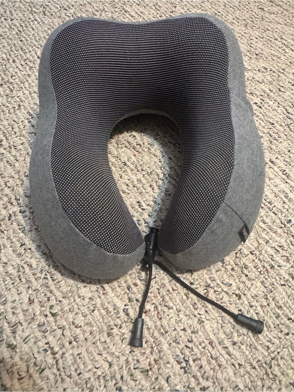 Gray Travel Neck Pillow with Memory Foam - Brand Travelon